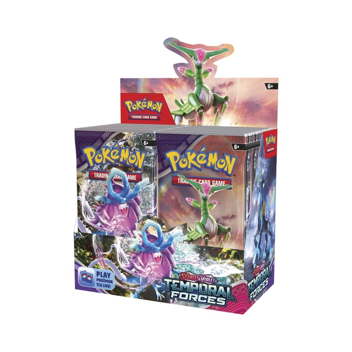 Pokemon Scarlet and Violet Temporal Forces Booster Display