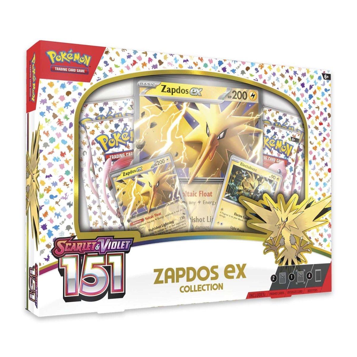 Pokemon TCG: Scarlet and Violet 151 Zapdos Ex Collection Box.