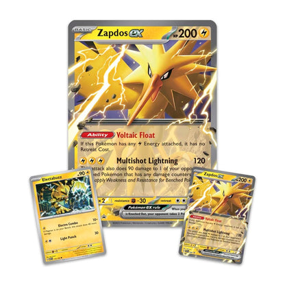 Pokemon TCG: Scarlet and Violet 151 Zapdos ex Oversized Card. Zapdos ex Promo Card. Electabuzz Promo Card.