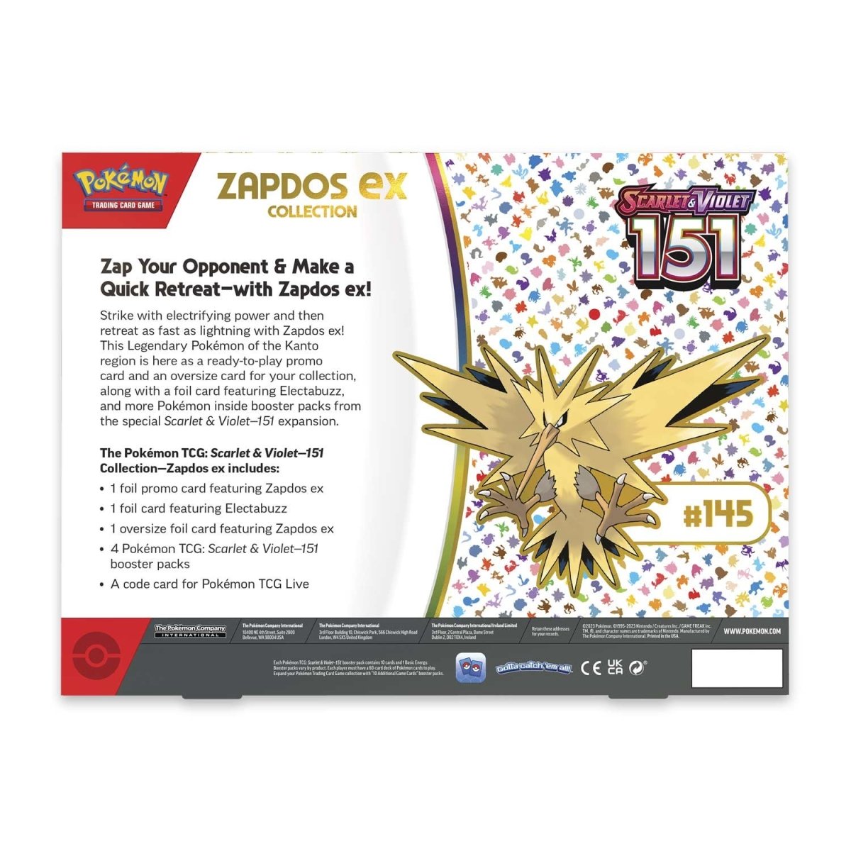 Pokémon TCG: Scarlet & Violet-151 Collection (Zapdos ex) (EN)