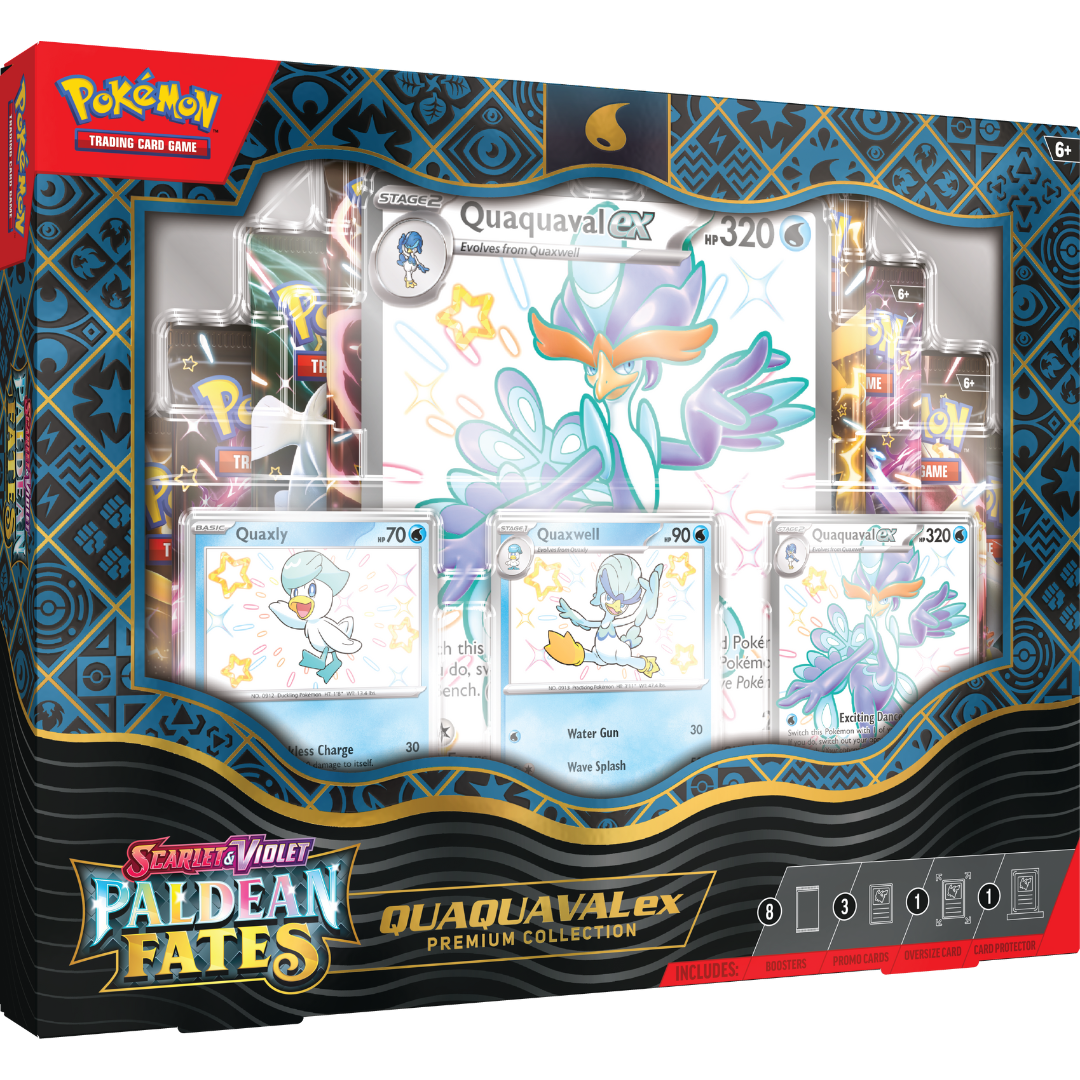 Pokemon Paldean Fates Quaquaval ex Premium Collection Box