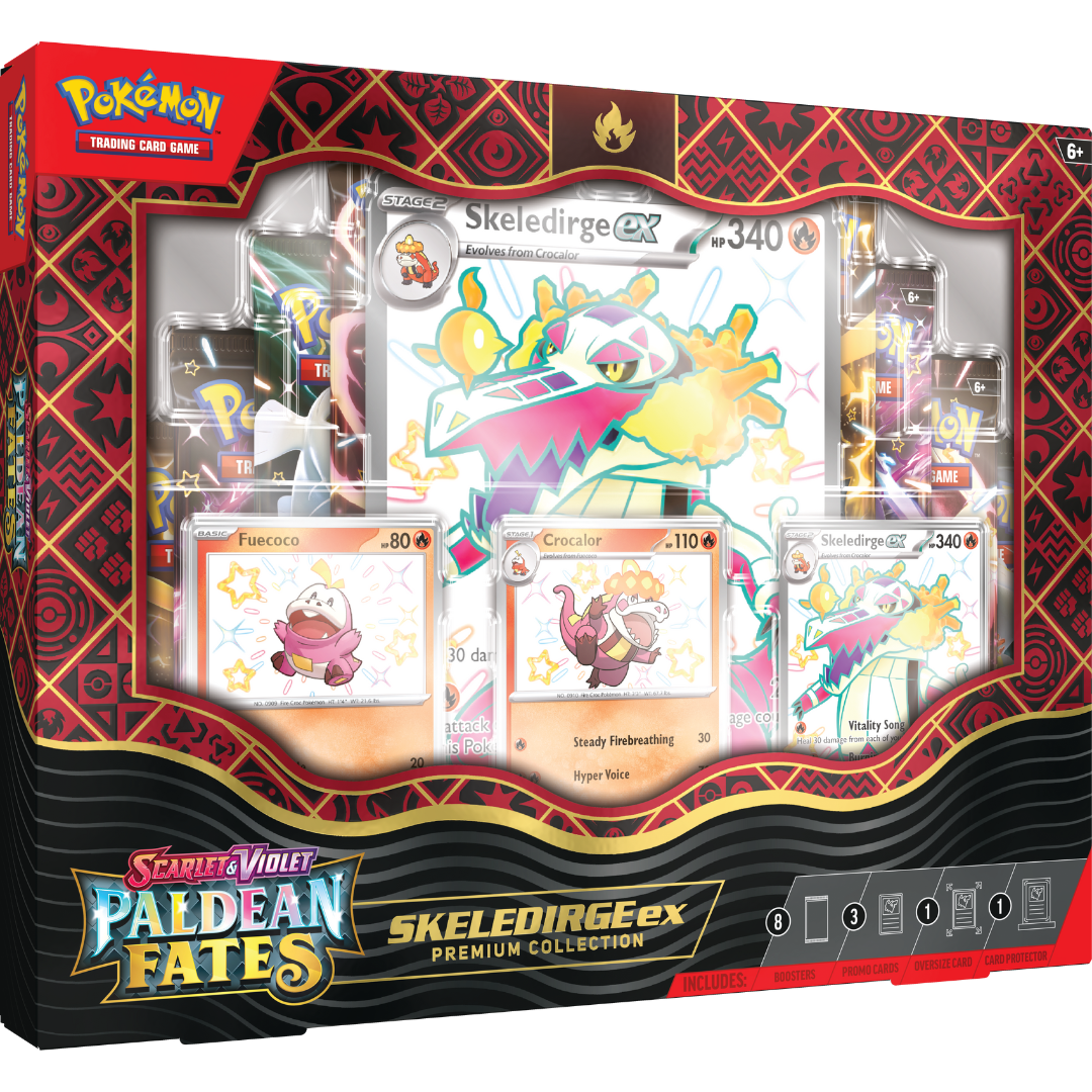 Pokemon Paldean Fates Skeledirge ex Premiuim Collection Box