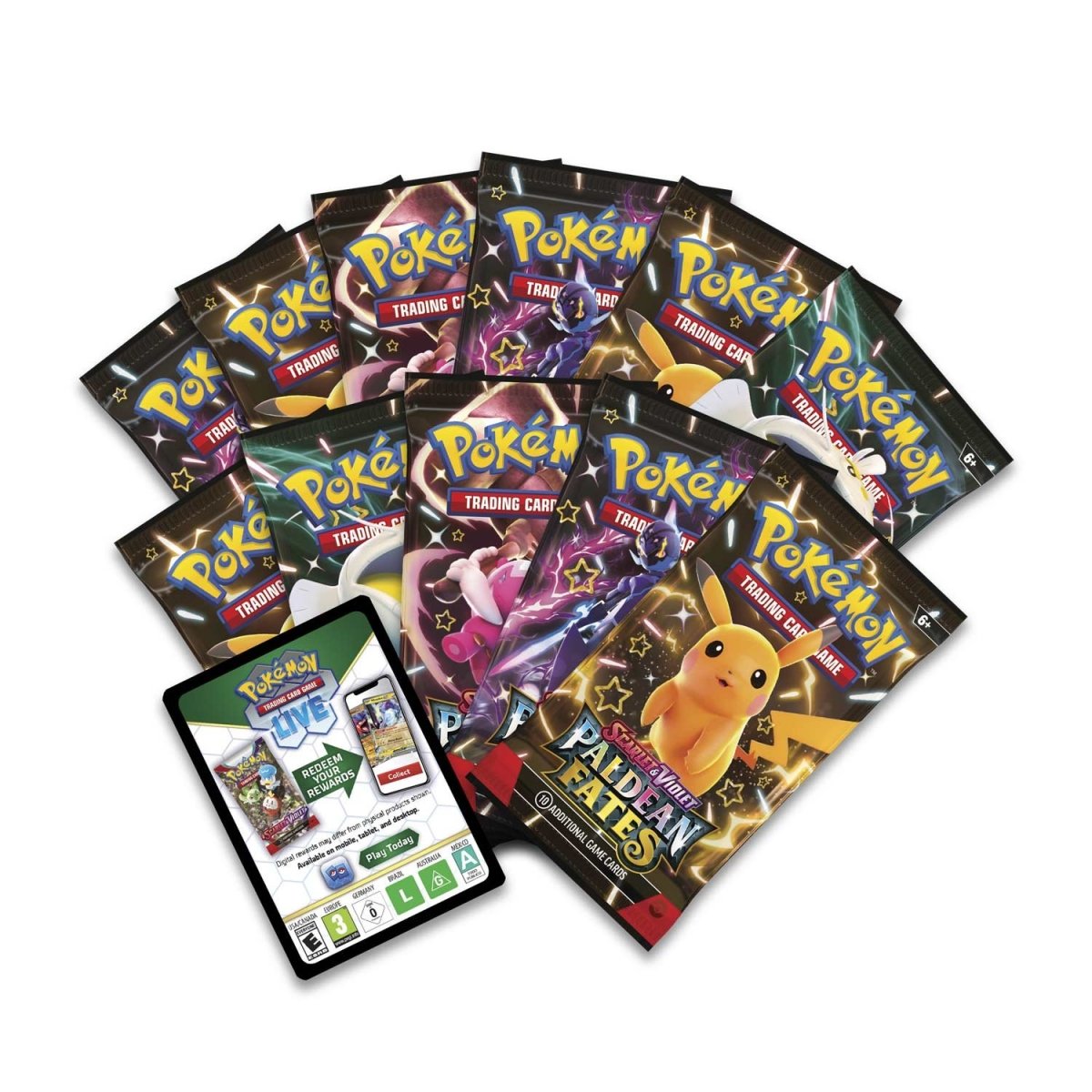 Pokemon TCG: Paldean Fates Booster Packs.