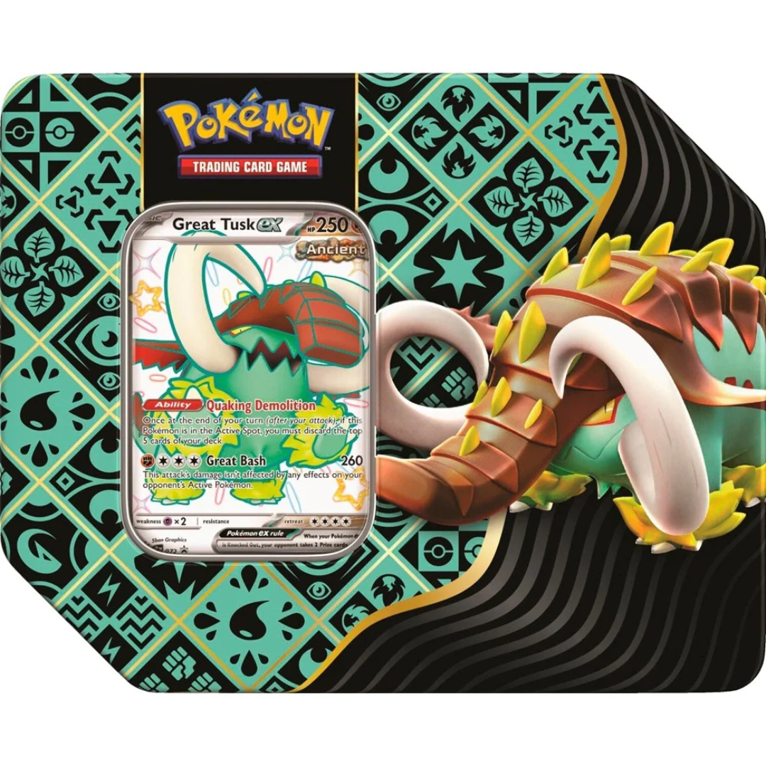 Pokemon TCG: Paldean Fates Great Tusk ex Tin (EN)